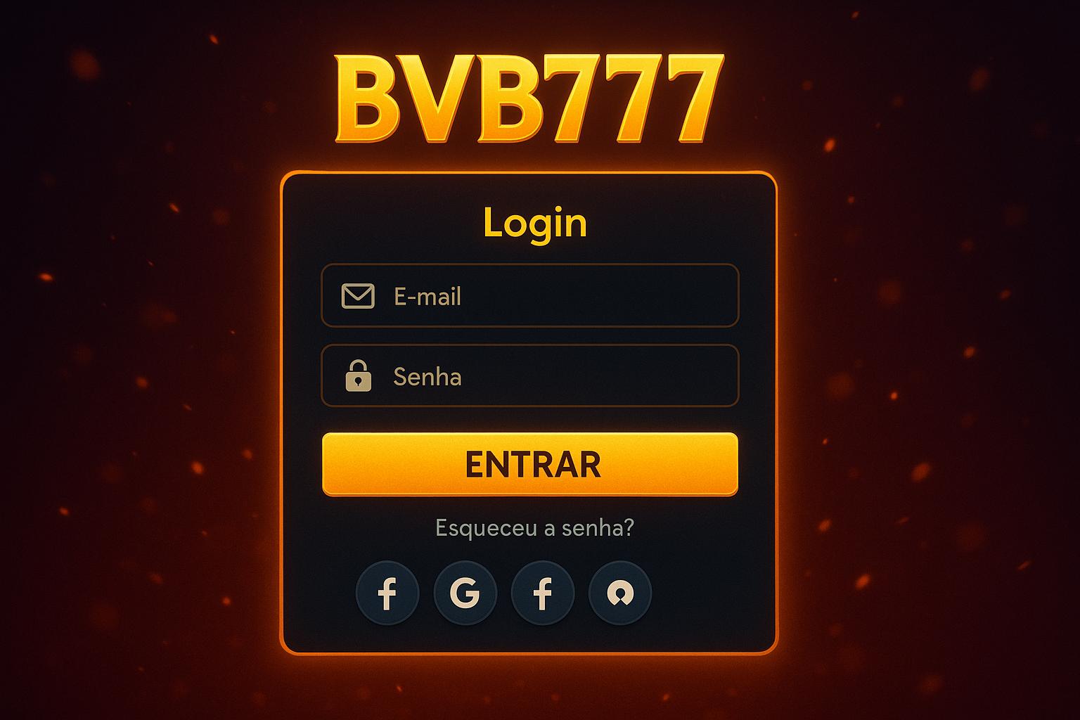 Criar uma nova Conta no plataforma BVB777